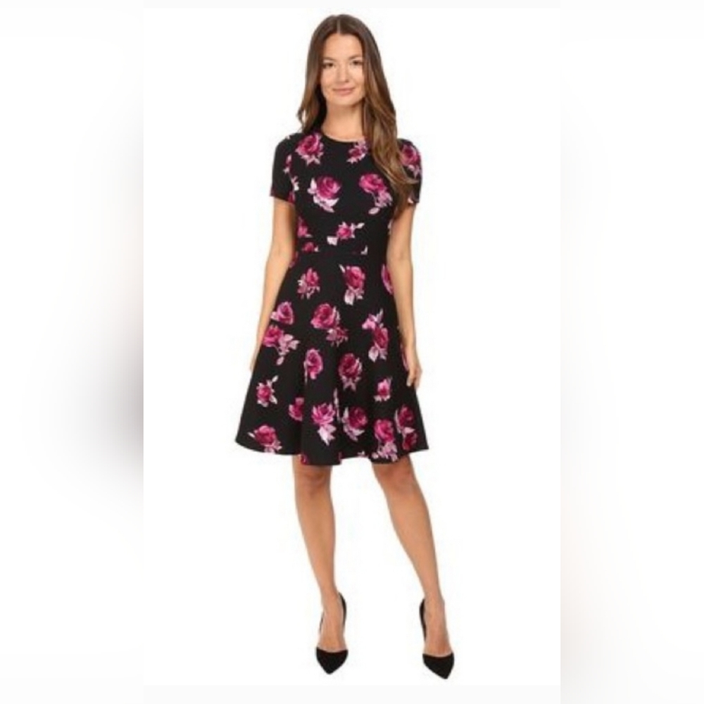 Kate Spade Black and Pink Floral Dress